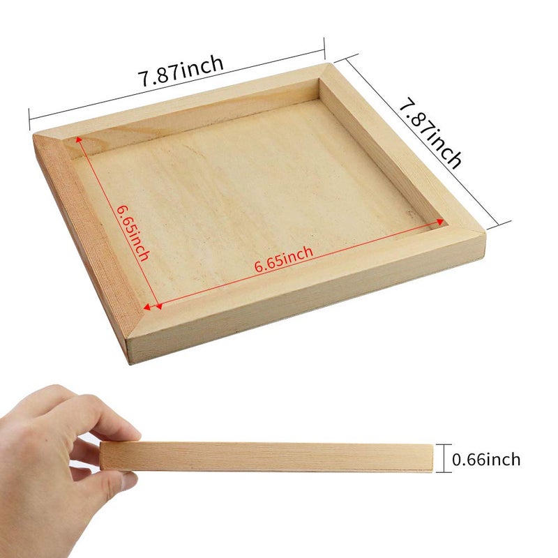 Owevvin 6 Pack 8 x 8 Inch Unfinished Wood Cradled - Wooden Canvas Panels Boards for Painting, Drawing and DIY Crafts Projects - Image 3